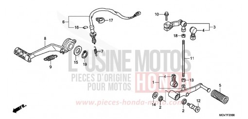 PEDALE CBR600FB de 2011